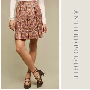Anthropologie Maeve Rose Floral Brocade Skirt